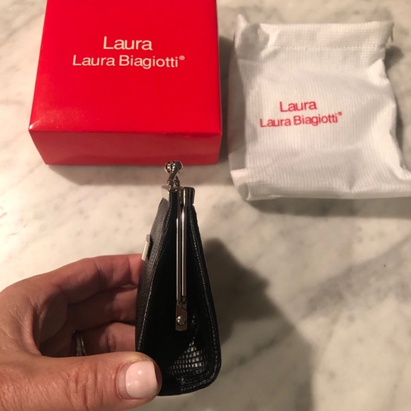NWT! Laura Biagiatti Genuine Leather Coin Purse - Picture 7 of 9